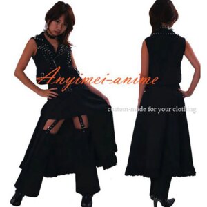 fondcosplay hiphop Gothic Tripp Lolita Punk Fashion black cotton Dress Outfit Cosplay Costume CD/TV[CK253]