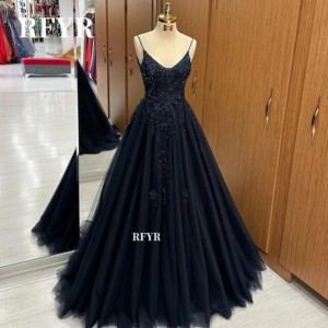 RFYR A Line Prom Gown 2025 Long Evening Dresses with Applique Elegant Party Gowns Customized