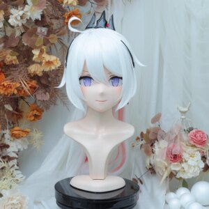 Customize Character Female/Girl Resin Kig Full Head With Lock Anime Cosplay Japanese Anime Kigurumi Mask