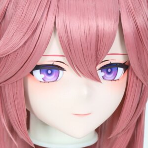 Customize Character Female/Girl Resin Kig Full Head With Lock Anime Cosplay Japanese Anime Kigurumi Mask