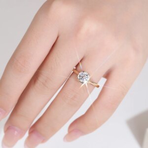 Provence Luxury Classic Solitaire Ring 10KGold IGI E/VVS 1ct Round Cut Lab Diamonds Ring for Women Wedding Personalized Custom