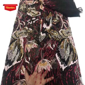 2025Latest High QualityElegant Luxurious Soft Mesh lace With Lots Stones Fabric For Party Evening Dresses NN1628_Z
