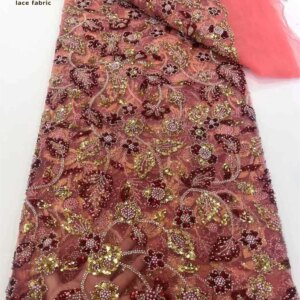 African Beads Groom Tulle lace Fabric 2025 High Quality Sequins Embroidery French Tulle Laces For Nigerian Party Wedding Dress