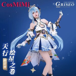 CosMiMi Game Honkai Impact 3 Griseo Cosplay Costume Cosmic Expression Sweet Elegant Dress Carnival Party Role Play Clothing New