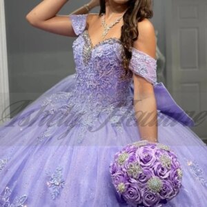 Customized Mexican Off Shoulder Flower Applique Beaded Lace Up Ball Gown Prom Birthday Party Dress Sweet 16 Girlvestidos de xv