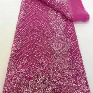 Nigerian Luxury Sequins Net Lace Fabric 2025 High Quality African Tulle Lace Fabric Groom French For Women Wedding Party Dress
