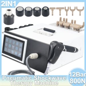 12Bar Pneumatic Shockwave Therapy Machine For ED Treatment Shockwave Device Relief Muscle Pain Body Relaxation 2IN1