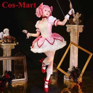 Cos-Mart Anime Puella Magi Madoka Magica Kaname Madoka Cosplay Costume Sweet Gorgeous Dress Activity Party Role Play Clothing