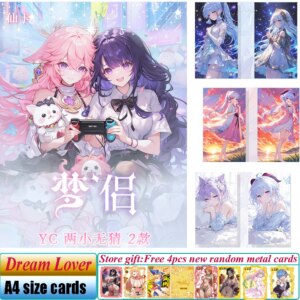 New Xianka Dream Lover A4 Size Goddess Story Collection Cards Ganyu Hutao Yae Miko Highly Popular Game Goddess TCG CCG Boards