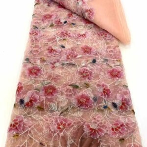 African Mesh Groom Lace Fabric 2025 High Quality French Sequins Lace Fabric Nigerian Lace Fabric For Wedding Women Dress