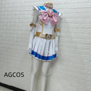 AGCOS Custom Size Ssailor Mooon Sailor Mercury Mizuno Ami Cosplay Costume Christmas Roleplay Uniforms Dress Anime Cosplay