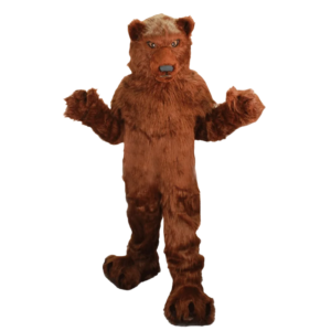 Long Hair Plush Grizzly Bear Mascot Costume Adult Size Firece Animal Carnival Party Costume Cosply Fancy Dress SW494