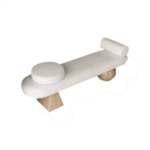 Change shoes light luxury household entryway solid wood wear northern Europe light luxury lamb wool change shoes bench