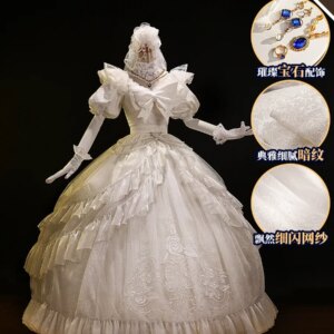 Three Point Delusion Identity V Marie The Red Lady Women Dress Cosplay Costume Cos Game Anime Party Uniform Hallowen Play Role