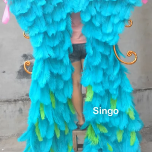 Custom Unique Large Blue Angel Wings 200CM Birthday Party Decoration props Fairy feather handicrats