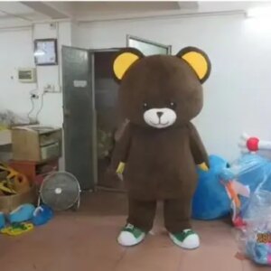New Adult Best Sale Cute CUTE BROWN BEAR Mascot Costume Christmas Fancy Dress Halloween Mascot Costume