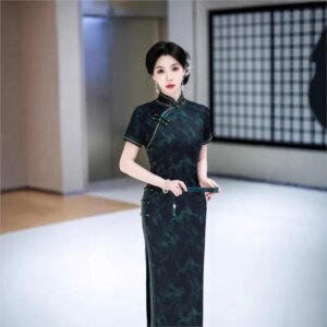 New cheongsam Chinese style elegant temperament long performance