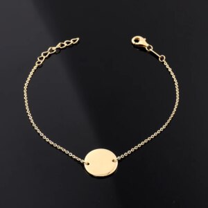 Provence Letters Pendant Bracelet 10K14K Solid Gold Luxury Mini Name Pendant Letter Laser Engraved Bracelet Personalized Custom