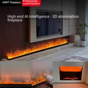 Modern 3D Water Fireplace – Energy Saving, No Smoke, Custom Flame Colors, Perfect for Small Spaces, Gifts, Bedroom Decor