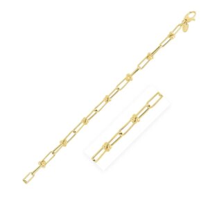 14k Yellow Gold High Polish Jax Link Chain Bracelet 5.9mm