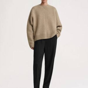Traf women’s wool cardigan, warm and loose casual sweater, Y2K clothes, long sleeve tops, bra, new fashion, 2024