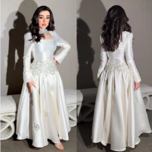 Customized Jiayigong s Applique Draped A-line Square Collar Bespoke Occasion Gown Long Dresses