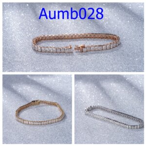 Customized Jewelry Tennis Bracelet 14k White Gold Rose Gold Yellow Gold 3x3mm Princess Cut Moissanite Stone Bracelet Gift Party