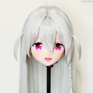 Customize Character Female/Girl Resin Kig Full Head With Lock Anime Cosplay Japanese Anime Kigurumi Mask