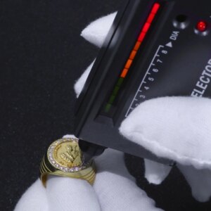 ESKEEM Real 18K Gold Plated Ring Inlaid Moissanite Diamond Single Tail Customized 925 Silver Index Finger Ring Vintage Jewelry 