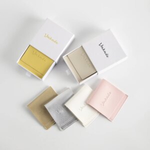Luxury Custom Printed White Paper Drawer Slide Cardboard Jewelry Box With PU Leather Envelope Cover Earrings Ring Pouch Gift Bag