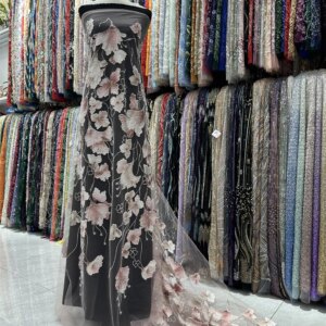 African Sequins Lace Fabric 2025 High Quality Embroidery Beaded Nigerian French Tulle Lace Material For Wedding Material Sewing
