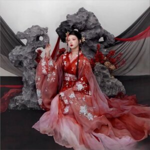 New Hanfu set for women with heavy industry and luxurious embroidery a daily wear style
