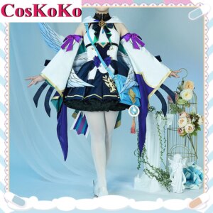 CosKoKo [Customized] Enna Alouette Cosplay Costume Anime Vtuber Gorgeous Sweet Formal Dress Halloween Party Role Play Clothing