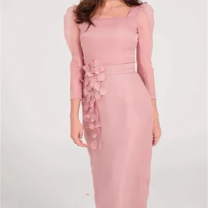 Customized Jiayigong s Flower Pleat Ruched Quinceanera Sheath Square Neck Bespoke Occasion Gown Long Dresses
