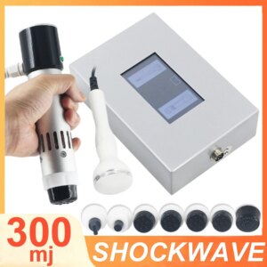 300MJ Shockwave Therapy Machine Pain Relief Muscle Massage Physical Therapy Shock Wave Instrument 2In1 Ultrasound Equipment