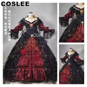 COSLEE Marie Bloody Queen Cosplay Identity V Costume The Remnants of Hope Fashion Gorgeous Dress Madame Red Game Suit Halloween