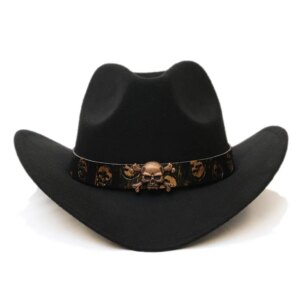 Vintage cowboy hat for men and women with large brim wide warm sunscreen top