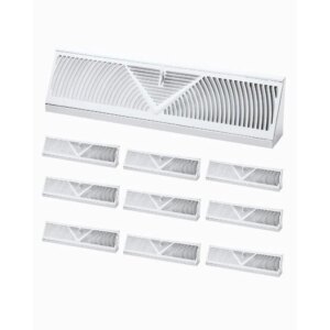 for hvac Baseboard Registers 18 Inch Duct Vents 10 Pack White