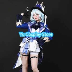 Yu-Cosplay Focalors Cosplay Costume Game Genshin Impact Cosplay Suit Party Clothing Halloween Carnival Uniforms Anime Outfits