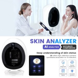 Professional 3D Skin Analyzer with UV/IR Scanner & AI Diagnosis – Multi-Spectral Intelligent Mirror for Dermatology & Home Use