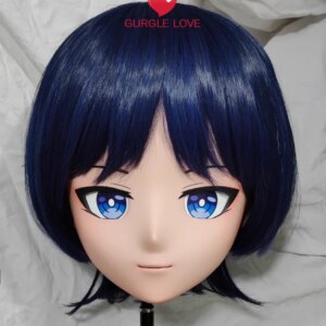 (GLb0354)Customize Character Female Girl Resin Half Head Crossdress Cosplay Japanese Anime Role Kigurumi Mask With Eyes And Wig