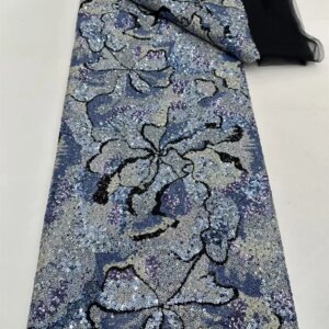 African Sequins Groom Lace Fabric High Quality French Tulle Lace Fabric 2025 Embroidery Nigerian Lace Fabrics For Wedding A820-1