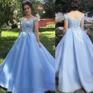 Sexy Quinceanera Dresses prom Dress Off Shoulder Lace 3D Flowers Tulle Plus Size Sweet Formal Party Prom Evening Dresses 2024