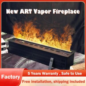 Freestanding Fog Fireplace – Easy Assembly Energy Saving Fireplace Electric Flame – Perfect Gift for Family Chimenea Decorativa