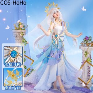 COS-HoHo Genshin Impact Furina Focalors Game Suit Elegant Dress Uniform Cosplay Costume Halloween Party Role Play Outfit Women