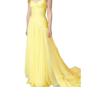 Simple Light Yellow Tulle Women Prom Dress Floor Length Sweetheart Sleeveless A-Line Luxury Pretty Fairy فساتين حفلة موسيقية
