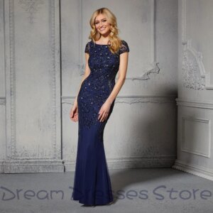 Ribbon Applique Satin Mother Of Bride Dress Sleeveless Open Back Floor Length Lace Gown for Wedding Custom Summer Mère Formelle