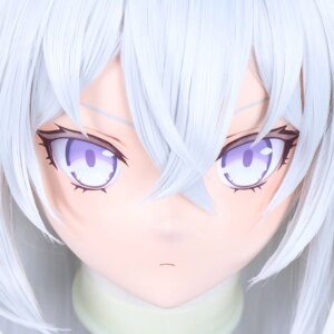 Customize Character Female/Girl Resin Kig Full Head With Lock Anime Cosplay Japanese Anime Kigurumi Mask