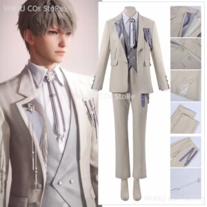 Game Love And Deepspace Rafayel Cosplay Suit Wig Rafayel Birthday Party Men Halloween Cos Letters From The Stars Coaplay Costume