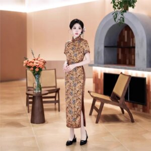 New cheongsam Chinese style elegant temperament long performance